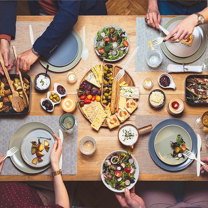 Ivory White Compostable Silverware, 300 Count Compostable Utensils, Plastic Forks Spoons Knives,No Plastic Utensil, Eco Friendly Disposable Silverware for Party Office Wedding