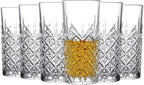 Highball Glasses Set of 6-11 oz Drinking Glasses - Tall Water Glass Sets - Glassware for Bar Mixed Drink Cocktail, Juice, Mojito, Iced Tea