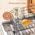 SMIRLY 64 oz Mason Jar Pitcher,Glass Pitcher with Wide Mouth,Water Jug with Double Leak Proof Lid for Iced Coffee,Hot Water,Breast Milk