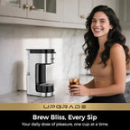 CHULUX Upgrade Single Serve Coffee Maker Machine for K Cup and Grounds with 2 Mins Brew One Cup, 3 Brew Choices, Removable 14oz Reservoir & Drip Tray