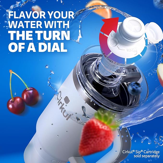 Cirkul 40oz. Fog Stainless Steel Tumbler with Handle, All-Day StrawSip™, Double-Wall Insulated