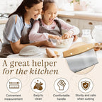 Multipurpose Bench Scraper, Dough Scraper and Dough Cutter for Flat Top Griddle, Bread, Pizza, and Pastry – Stainless Steel Griddle Scraper Chopper for Baking and Cooking