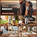 Portable Coffee Machine w/ 2 Rechargeable Batteries, 8 Cups, 20bar, USB-C, Espresso coffee Maker for Camping Travel Office, Ground & Capsule Compatible