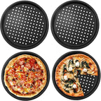 4 Pcs Pizza Pan with Holes, 12 Inch Nonstick Pizza Baking Pan Carbon Steel, Round Pizza Baking Sheet for Oven, Kitchen