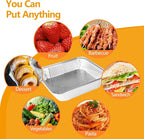 9x13 Aluminum Pans, Heavy Duty Disposable Aluminum Foil Pans, 20 Pack Disposable Pans, Thickened Disposable Trays Half Size Tin Pans Foil Baking Tray for Cooking, Meal Prep, Baking, Roasting, Chafing