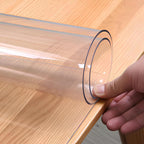 42"X42"Crystal PVC Table Cover Protector, Waterproof PVC Tablecloth, 2MM Thickened Protector for Table, Desk, Coffee Table, Workbench,Dresser, TV Stand, Counter