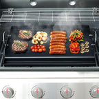 onlyfire Universal BBQ Griddle for Charcoal/Gas Grills, Ceramic Coated Non-Stick Flat Top Griddle with Handles for Outdoor Cooking, 25" x 16"