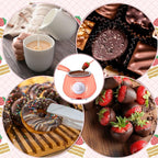 Umigy Electric Melting Chocolate Pot Gift Set Mini Fondue Fountain Pot Kit Chocolate Melting with DIY Mold and Accessories for Candy Christmas Milk Cheese Candy Home(Pink)