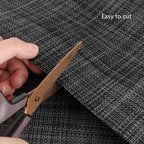 Myir JUN Placemats Set of 4, Vinyl Woven Placemats Place Mats Indoor Set of 4 Washable Table Mats Non-Slip Place mats for Dining Table (Dark Gray-Black, Set of 4)