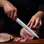 YOTSUBA Kitchen Knife Set with Block, High Carbon Stainless Steel Sharp Knife, with Gift Box (10 inch Slice Knife)