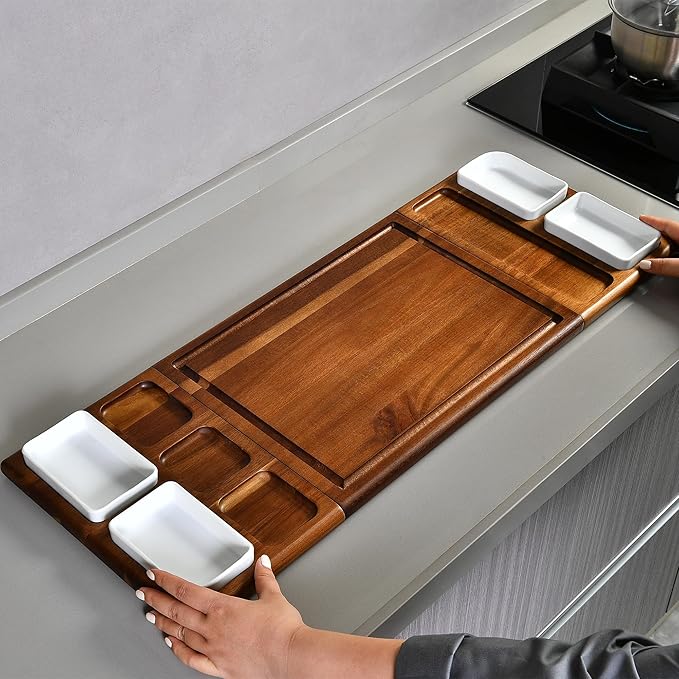 Shanik Premium Charcuterie Board – Magnetic Double-Sided Cheese and Meat Serving Tray, Elegant Cutting Board Gift for Hosting & Special Occasions