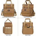 Weitars Lunch Box for Men Women Dual Compartment Lunch Box Heavy Duty Large Insulated Tactical Lunch Bag Durable Cooler Bag With Shoulder Strap for Adults Work Picnic Road Trip