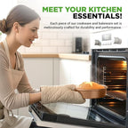 Nutrichef 20 Piece Professional Home Kitchen Cookware and Bakeware, Pots and Pans Set Non Stick Kitchenware, Cool-Touch Handles, Non Toxic, Safe for Gas, Electric, Induction Cooktops, Easy Clean