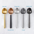 Easyworkz Stainless Steel Long Hollow Handle Coffee Scoop,7g Measuring Spoon for Ground Coffee and Loose Leaf Tea, Brushed Silver