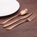 Matte Rose Gold Silverware Set, 20-Piece Stainless Steel Flatware Set, Kitchen Utensil Set Service for 4, Satin Finish Tableware Cutlery Set for Home and Restaurant, Dishwasher Safe