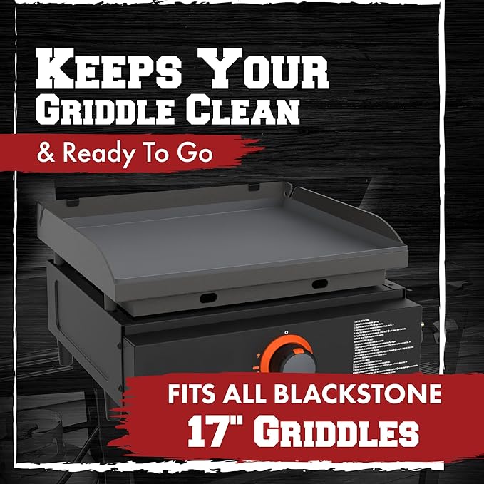Kitchen perfection 17" Premium Silicone Griddle Cover Mat for Blackstone Griddle 17 Inch - Hermetic Protection from Rust & Debris All Year, Fits All Blackstone 17 Inch Models - Food Grade Silicone