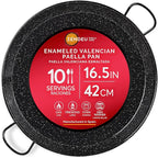 Enameled Paella Pan (Carbon Steel, 16.5 in - 42 cm (10 Servings))