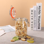 Wide Mouth Mason Jars 32 oz, 6 Pack Glass Canning Jars with Airtight Lid, Large Clear Canister Quart Jars for Pickling Flour Salad Jam Jelly Coffee Sugar Beans Kitchen Storage (6 Pack 32OZ)