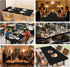SereneGrace Elastic Table Cover, Windproof Tablecloth, 42x72 Inch Reusable Spandex Fitted Stretch 6-Foot Rectangle Table Cloth for Dining Room, Banquets, Events, Craft Displays, Parties, Black