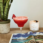 MORA PURE Margarita Glasses Set of 4, 12 oz Modern Bar Glass for Martini, Frozen Daiquiri, Tropical Summer Parties - Classic Coupe Cocktail Drinkware, Great Gift for Mixologists, Hand Blown Crystal