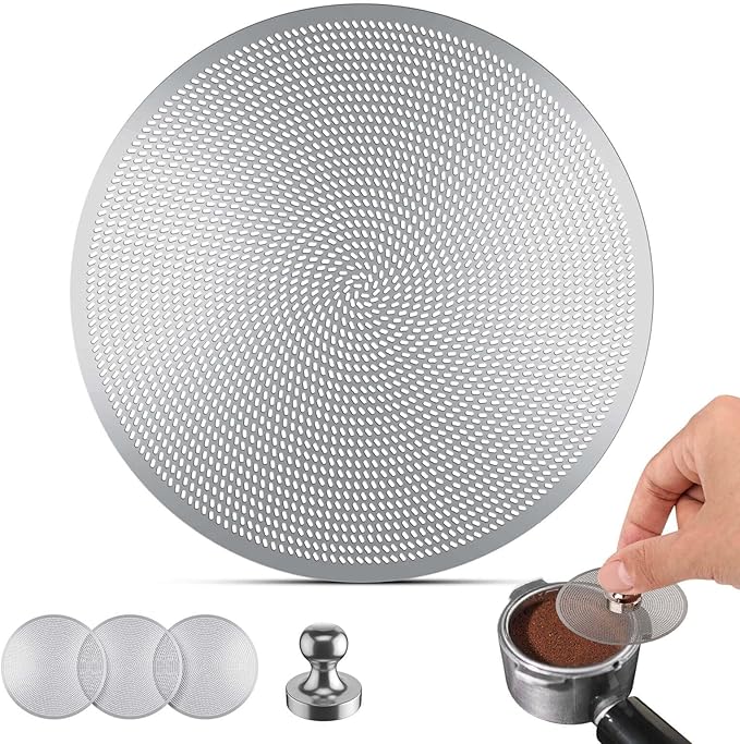 3 Pcs 51mm Espresso Puck Screen - 0.2mm Ultra Thin Espresso Puck, Stainless Steel Reusable Coffee Filter, Compatible with Espresso Machine 51mm Portafilter Basket