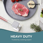 KITEXPERT Meat Tenderizer Hammer with Comfortable-Grip Handle, Dual-side Mallet for Kitchen, Heavy Duty Pounder For Tenderizing Steak, Beef and Fish, Red