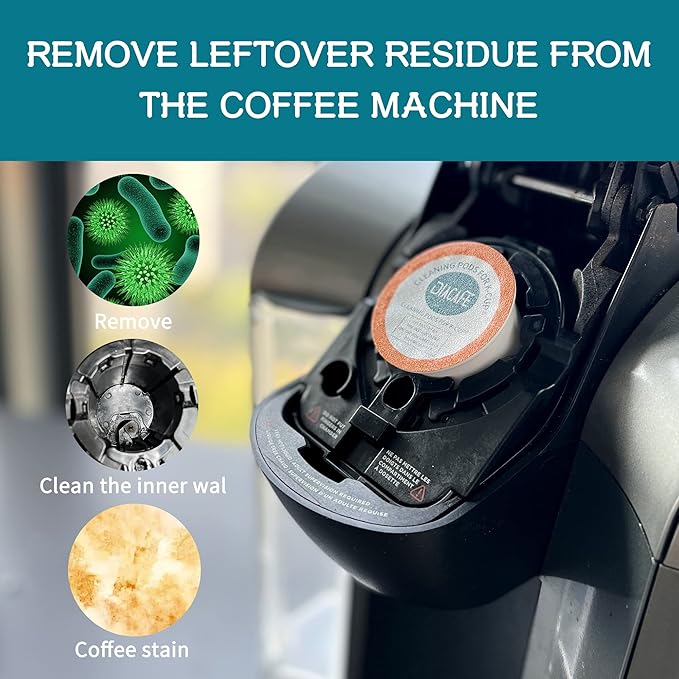 Fit for Keurig Cleaning Pods 10 Pack Descaler for Keurig Coffee Machines 1.0 & 2.0, K cup Cleaning Pods, K cup Cleaner Descaler Coffee Stain Remover