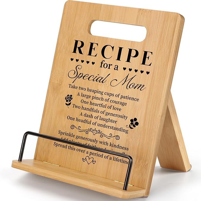 Gifts for Mom Mothers Day Cookbook Stand, Mom Birthday Gifts from Daughter Son, Best Mom Gifts Ideas, Mothers Day Gifts for Mom Best Mom Ever Gifts Mom Gifts for Birthday Christmas