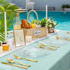 WDF 60pcs Clear Plastic Dessert Plates Disposable -7.5inch Small Disposable Clear Cake/Appetizer/Dessert Plastic Plates for Wedding, Party