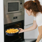 Hasense Ceramic Pie Pan for Baking 9 inch, Quiche Baking Dish for Oven, Round Nonstick Pie Plates for Apple Pie, Tart, and Quiche, Microwave & Oven Safe, Modern Blue Design