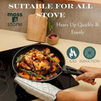 Moss & Stone 10pcs Black Pots and Pans Set Non Stick, Cookware Sets Detachable Handle, RV Kitchen Set Removable Handle, Oven Safe, Induction Ready, Stackable Non-stick Set, Camping Cookware Set