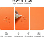 Softalker Rectangle Orange Tablecloth, Waterproof & Stain Resistant Table Cloths Wrinkle Free Fabric Washable 210GSM Polyester Table Cover for Fall/Halloween/Dining/Party/Outdoor - 54 x 78 inch