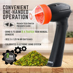 Mamba Lite 0.75g Orange All Plastic Head USB Electric Herb Grinder. Small Portable Herbal Machine & Spice Mill for the Kitchen