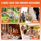 VEVOR Chafing Dish Buffet Set, 8 Qt 2 Pack, Stainless Steel Chafer with 2 Full Size Pans, Rectangle Catering Warmer Server with Glass Lid Water Pan Folding Stand Fuel Holder, for Wedding Party Banquet