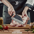 Kitchen perfection Handmade Meat Cleaver Knife For Meat Cutting - Professional 7" Serbian Chef Knife – Made of High Carbon Steel – Hand Sharpen Butcher Knife w/Canvas Sheath, Unique Gifts For Men