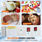 VEVOR Commercial Ice Roll Maker,Stir-Fried Yogurt Cream Machine 220W, Ice Cream Roll Machine with 9.4" x 11" Square Pan, Button Defrost Method with Food Shovels Perfect for Bars,Cafes Dessert Shops