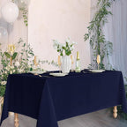 Fitable Navy Rectangle Tablecloths for 6 Foot Tables, 6 Pack - 70 x 108 Inches - Stain Resistant and Washable Table Clothes, Polyester Fabric Table Covers for Wedding, Party, Banquet, Buffect