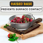 Stainless Steel Colander for Kitchen - 5Qt Rice Strainer With Handles, Perforated Design, Dishwasher Safe, Rust-Resistant - Versatile Pasta Strainer for Grains, Beans, Spaghetti, Veggies, Fruits