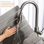 Nuanchu 2pack Large Stone Dish Drying Mat for Kitchen Counter, 23.6"(L)x15.4"(W), Collapsible Diatomaceous Earth Water Absorbing Mat for Dishes Bottles Cups, Match Any Countertop (Light Grey)