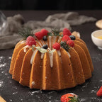 Baker's Secret Nonstick Fluted Cake Pans, Bake Unique Cakes, Die Cast Aluminum Cake Pans, 2 Layers Non-stick Coating Easy Release, Fluted Cake Pan - 9.7cups capacity 2024 - (French Wreath)