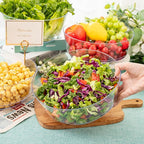 Hioasis 8 Pack Plastic Serving Bowls 128oz Clear Plastic Bowls Heavy Duty Disposable Serving Bowls for Party Snack & Salad & Candy & Bar Buffet