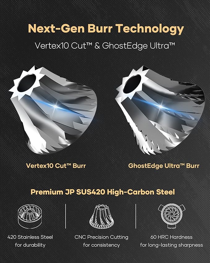 Cocinare ESSENCE GO B38 Ultra Manual Coffee Grinder – with Carrying Case Hand Grinder Capacity 30g, GhostEdge Ultra Burr & 80 Grind Settings, Perfect for Pour-over, Espresso, Cold Brew (Pink)