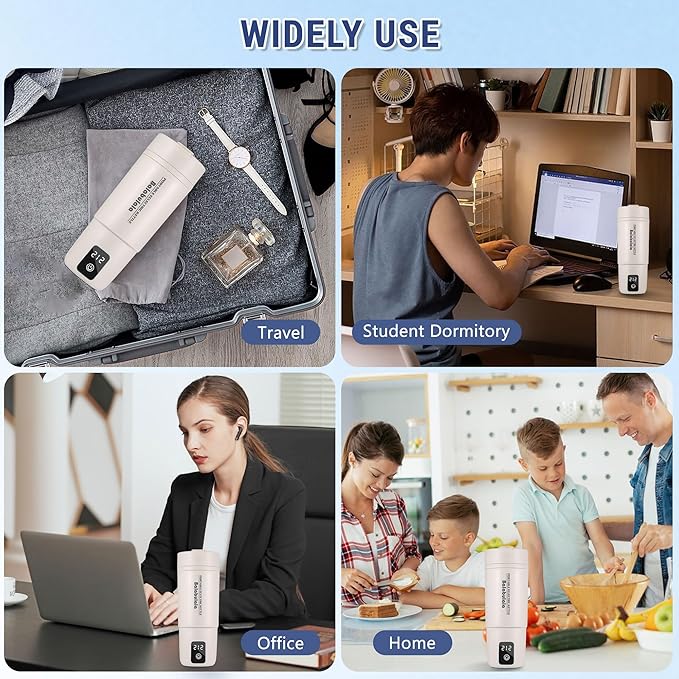 Travel Electric Kettle, Balabulala Portable Water Boiler with 6 Variable Presets,Small Electric Kettle with Keep Warm Temperature Controls & Boil Dry Protection, 17oz