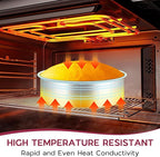 Onader 6 Inch Round Cake Pan Tin Set of 3, Stainless Steel Small Baking Pan for Wedding Birthday