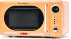 Nostalgia Retro Compact Countertop Microwave Oven 0.7 Cu. Ft. -700-Watts with LED Digital Display-Child Lock-Easy Clean Interior-Orange