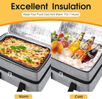 Double Insulated Casserole Carrier, Portable Casserole Carrier for Hot or Cold Food Lunch Tote Warmer or Cooler Bag, Lasagna Lunch Bag for Potluck Parties- Fits 9" x 13" Baking Dish-Grey