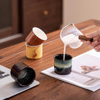 Espresso Cups Set of 2, Ceramic Espresso Cups, Expresso Shots Cups, 2.5oz Tea Cups, Demitasse Cups (2, magic outside)