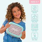 Bentgo Kids Prints Leak-Proof, 5-Compartment Bento-Style Kids Lunch Box - Ideal Portion Sizes for Ages 3-7, Durable, Drop-Proof, Dishwasher Safe, & PFAS & BPA-Free Materials (Leopard)