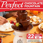 3 Tier Mini Chocolate Fountain Machine, Easy to Use & Clean, Great for Parties, Events & Weddings, 22 Oz Capacity, White