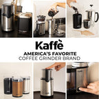 Kaffe Coffee Grinder Electric. Best Coffee Grinders for Home Use. (14 Cup) Easy On/Off w/Cleaning Brush Included. Stainless Steel